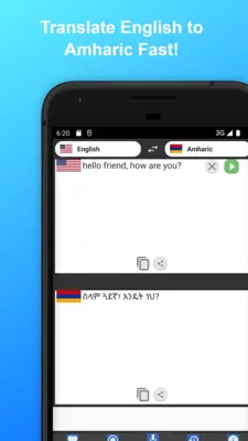 English to Amharic Translator android App screenshot 0